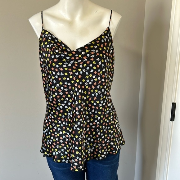 ATM ANTHONY THOMAS MELILLO Gathered floral print silk crepe de chine camisole M - Picture 3 of 15